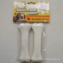 Pet Food 6.5" White Bleached Pressed Bone Dog Chews